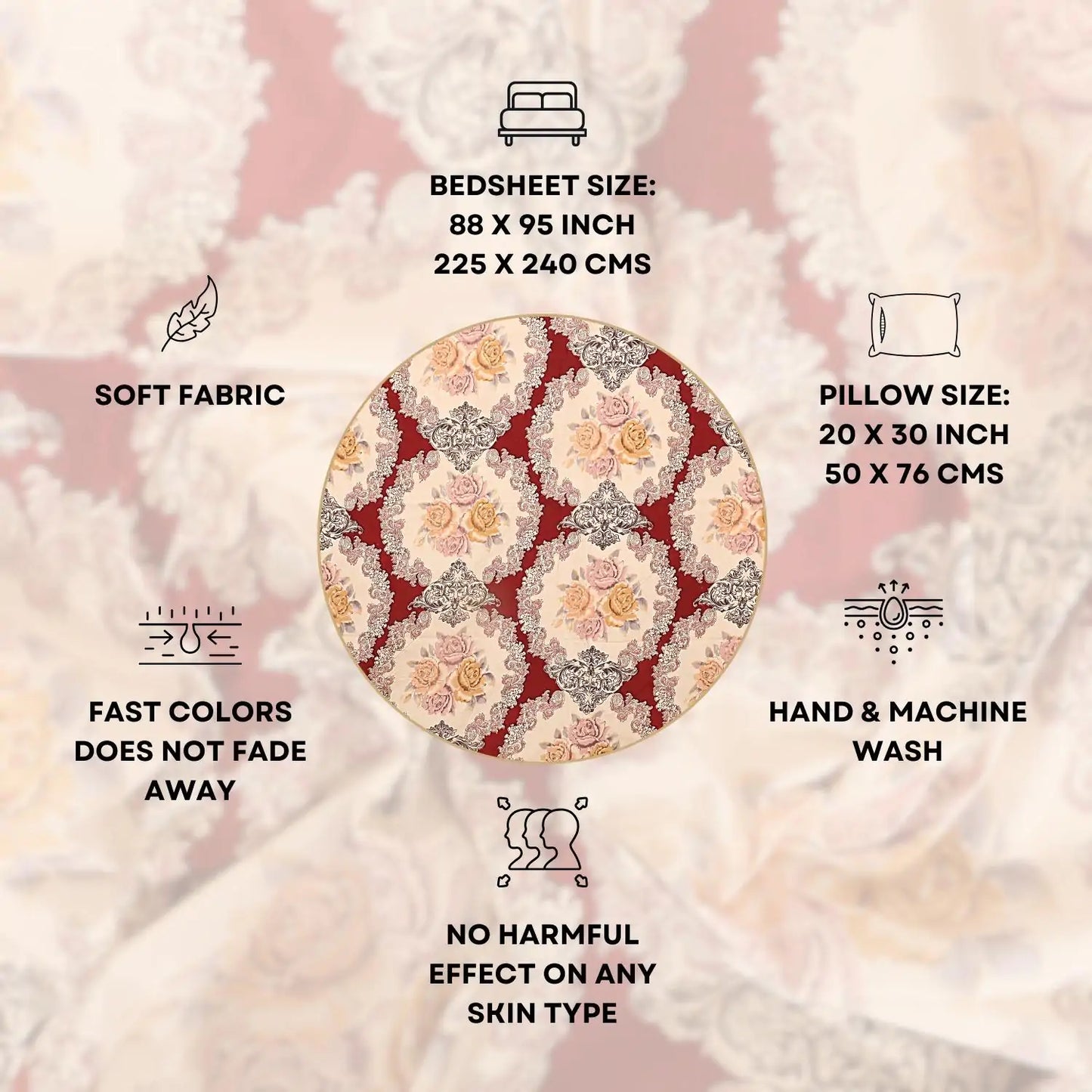 Bouquet Double Bed Bedsheet
