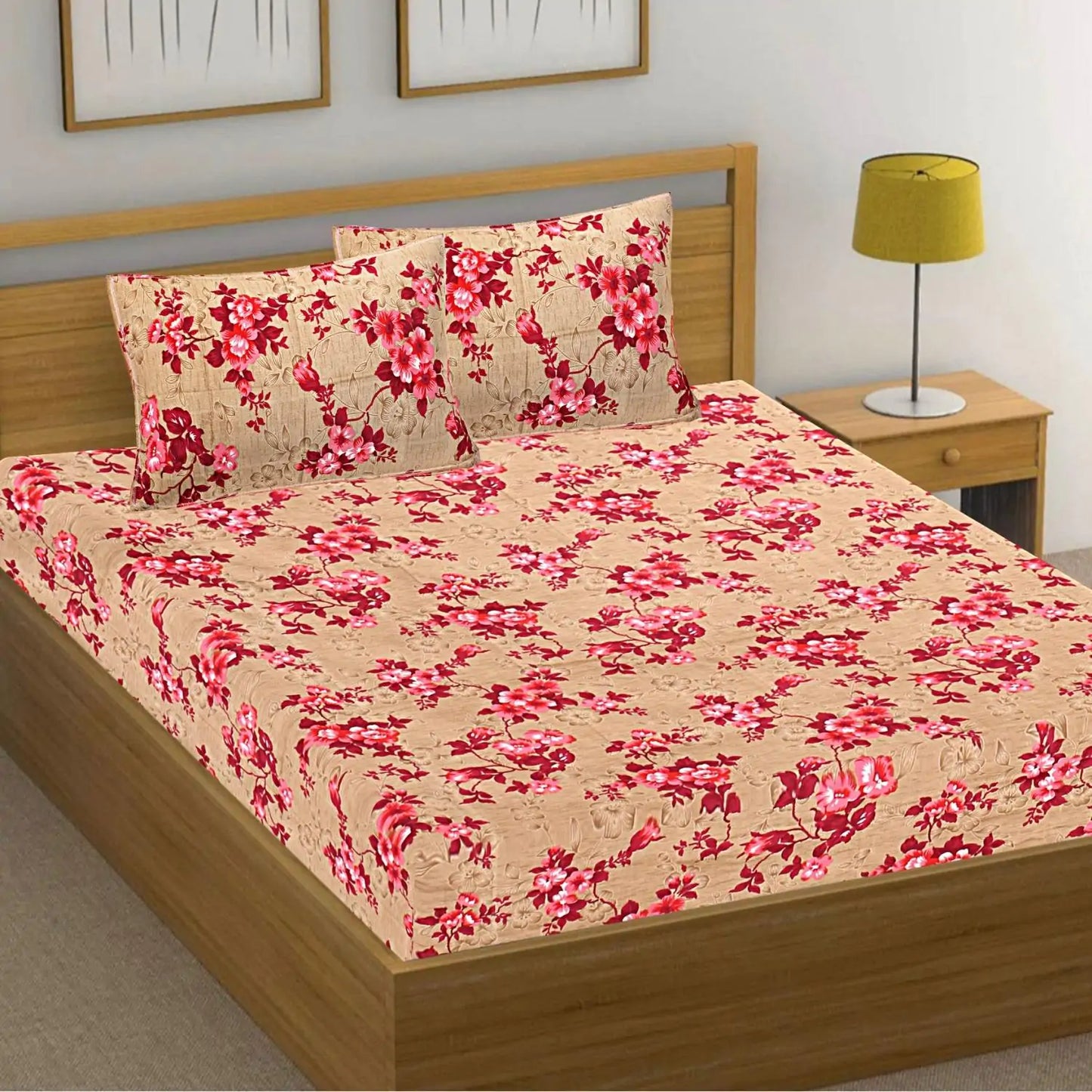 Floral Garden Double Bed Bedsheet