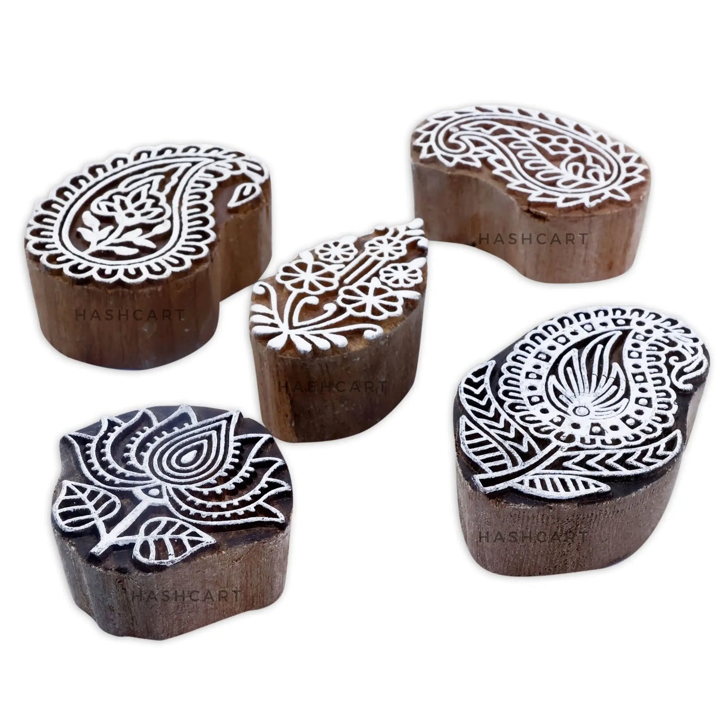 Printing Blocks of Wood Paisley Designs