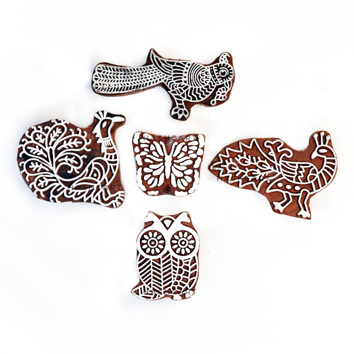 Birds Wooden Printing Stamps for Block Print