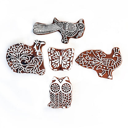 Birds Wooden Printing Stamps for Block Print