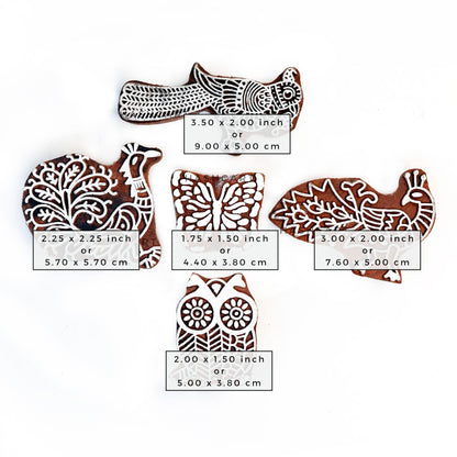 Birds Wooden Printing Stamps for Block Print