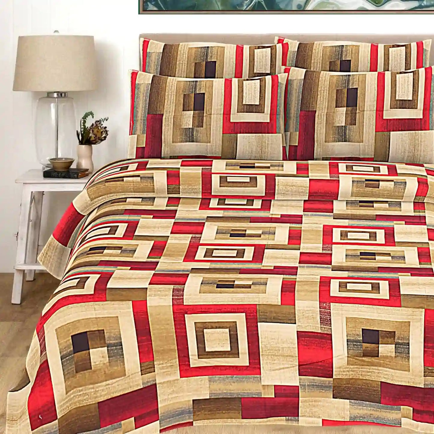 Golden Lava Double Bed Bedsheet