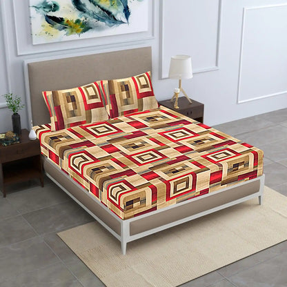 Golden Lava Double Bed Bedsheet