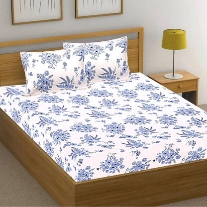 Feathered Petals Double Bed Bedsheet