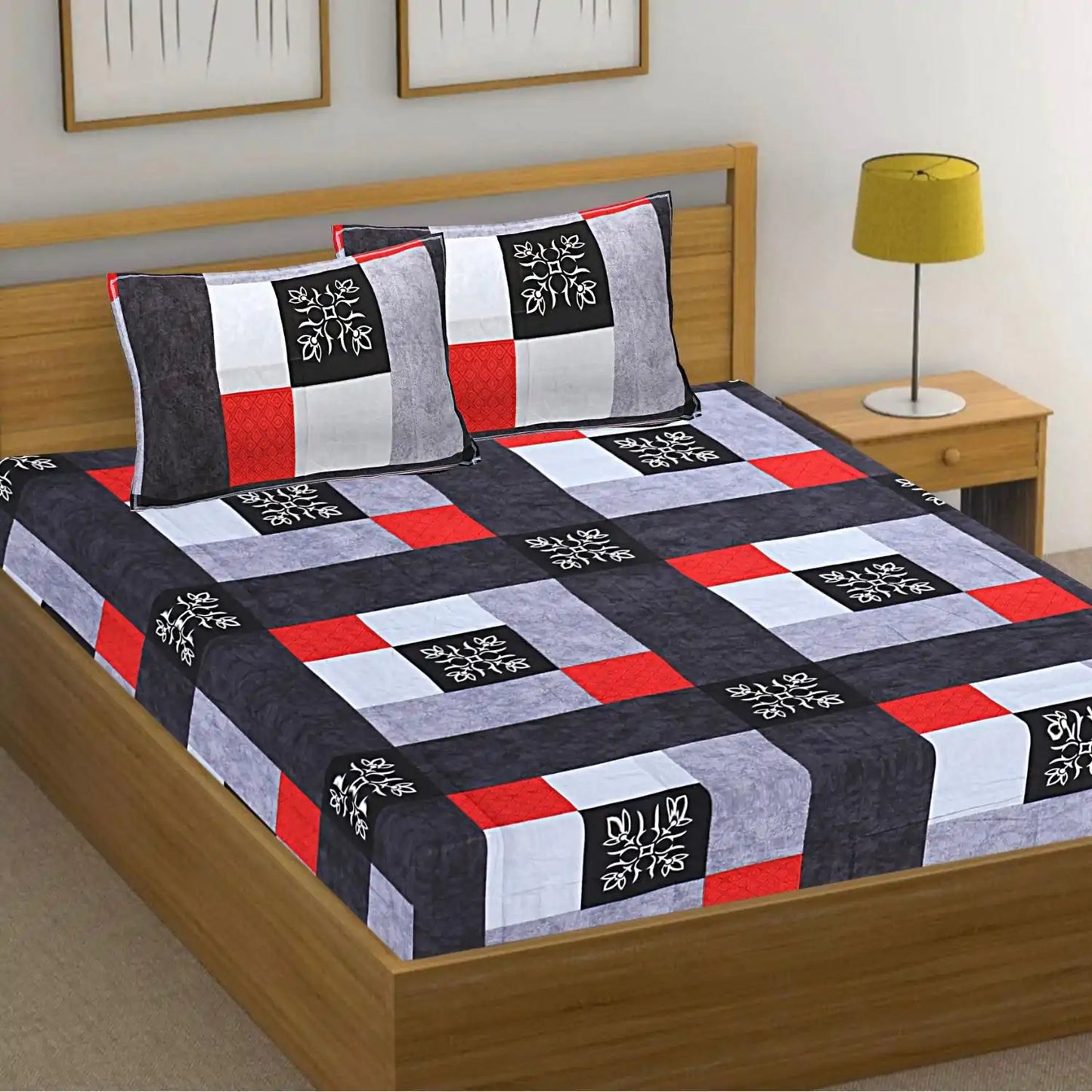 Square in Square Double Bed Bedsheet