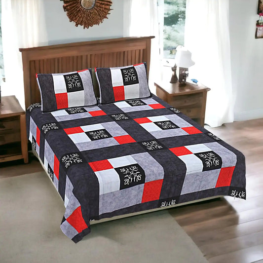 Square in Square Double Bed Bedsheet