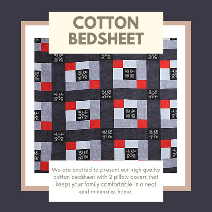 Square in Square Double Bed Bedsheet