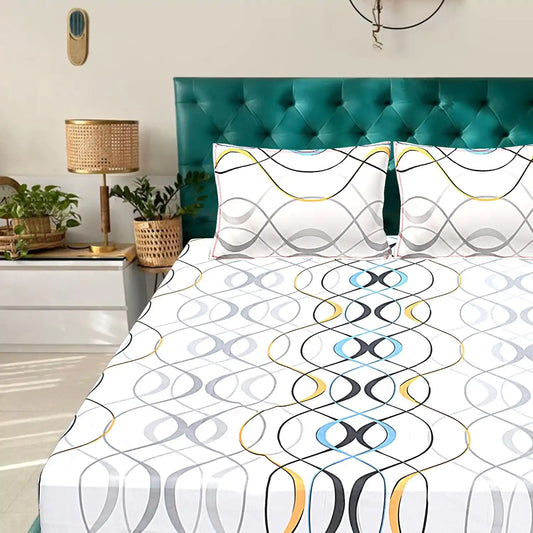 Wavelength Double Bed Bedsheet