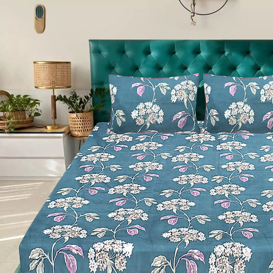 Truly Turquoise Double Bed Bedsheet