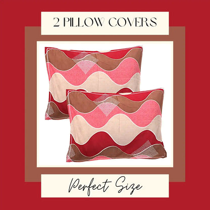 Vivid Waves Glace Cotton Fitted Bedsheet