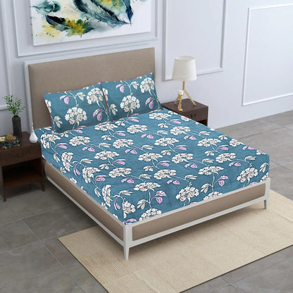 Truly Turquoise Double Bed Bedsheet