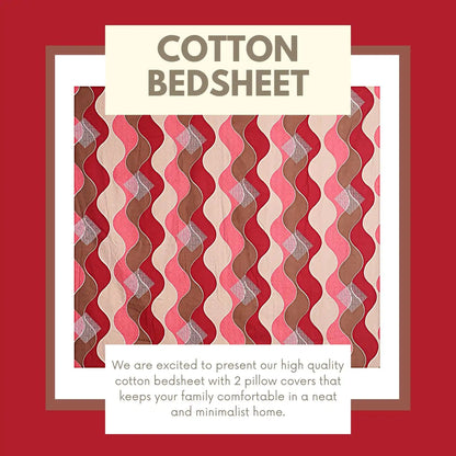 Vivid Waves Glace Cotton Fitted Bedsheet