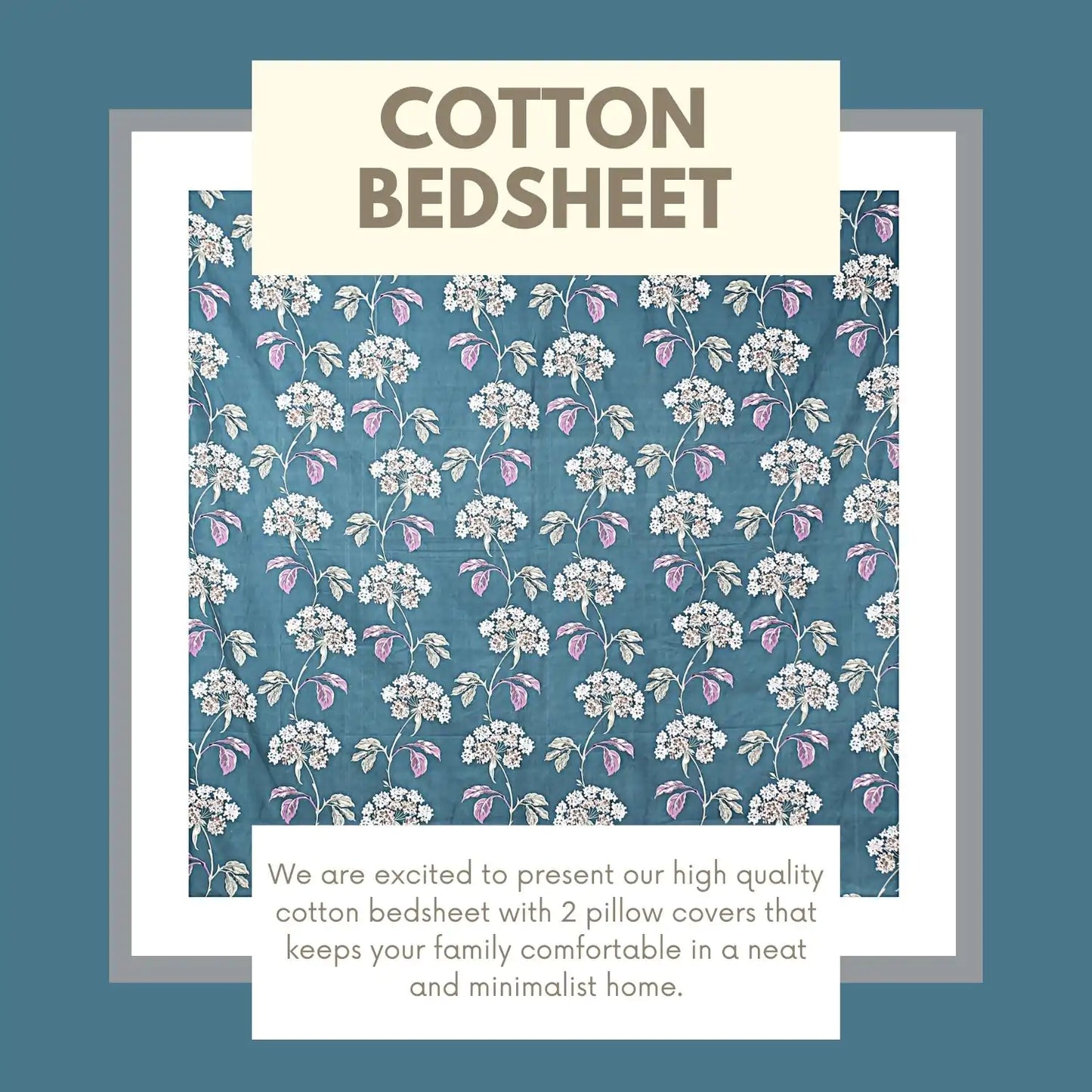 Truly Turquoise Double Bed Bedsheet