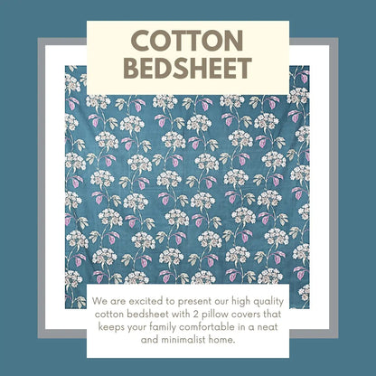 Truly Turquoise Double Bed Bedsheet