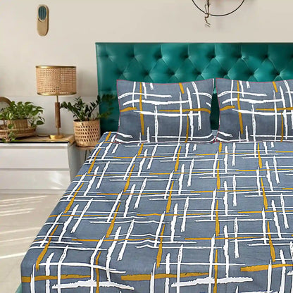 Brush Strokes Double Bed Bedsheet