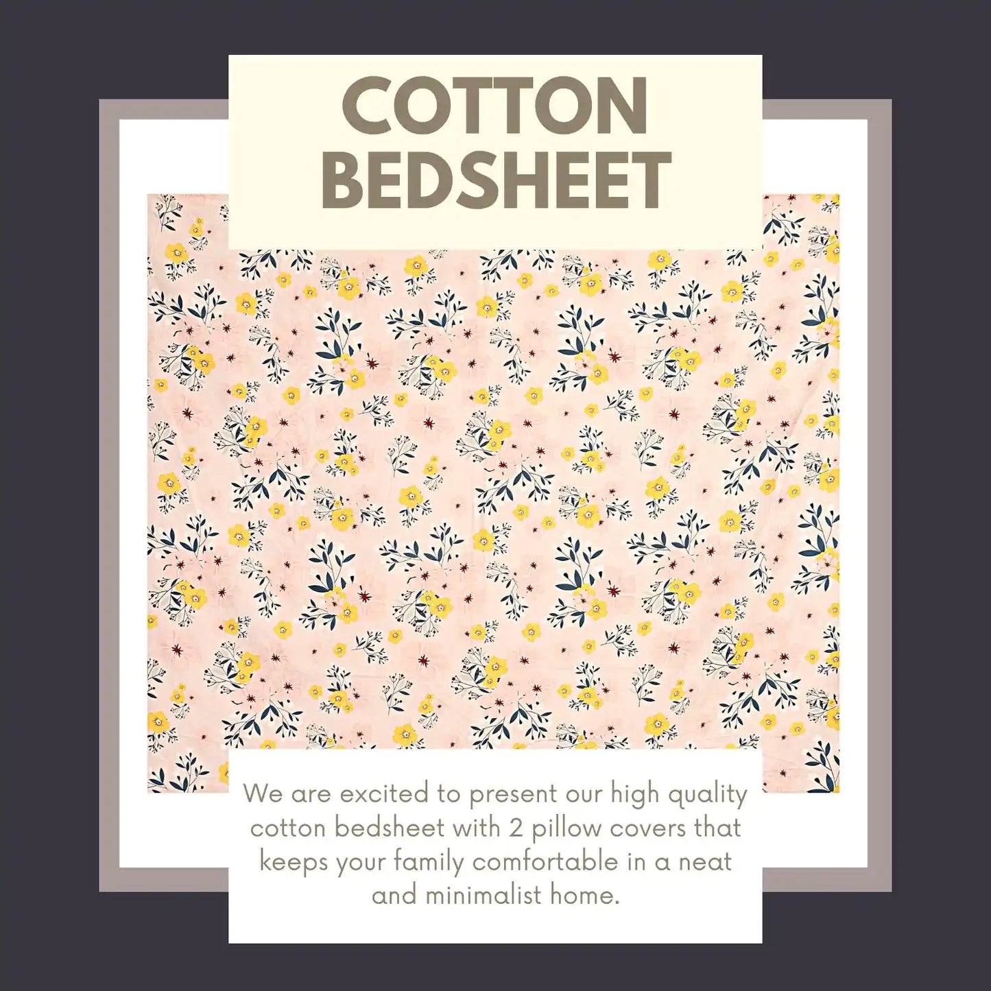 Peaches Fitted Glace Cotton Bedsheet