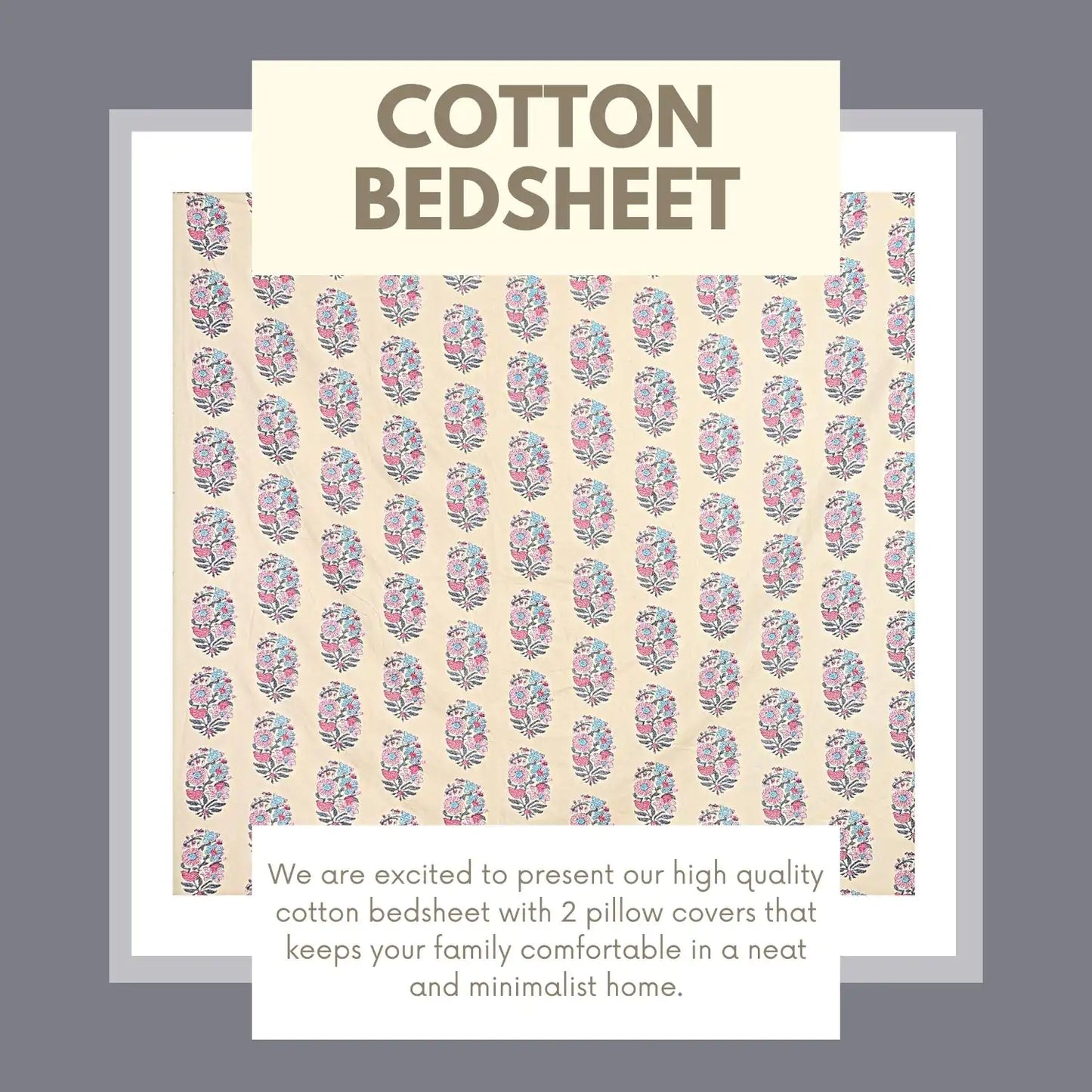 Mughal Muse Fitted Double Bedsheet
