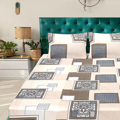 Chaen Checkered Double Bed Bedsheet