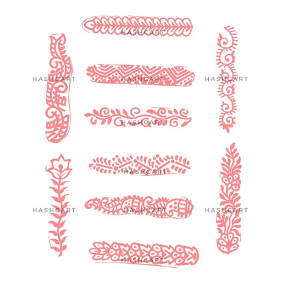 Mehandi Design Stamps for Fingers