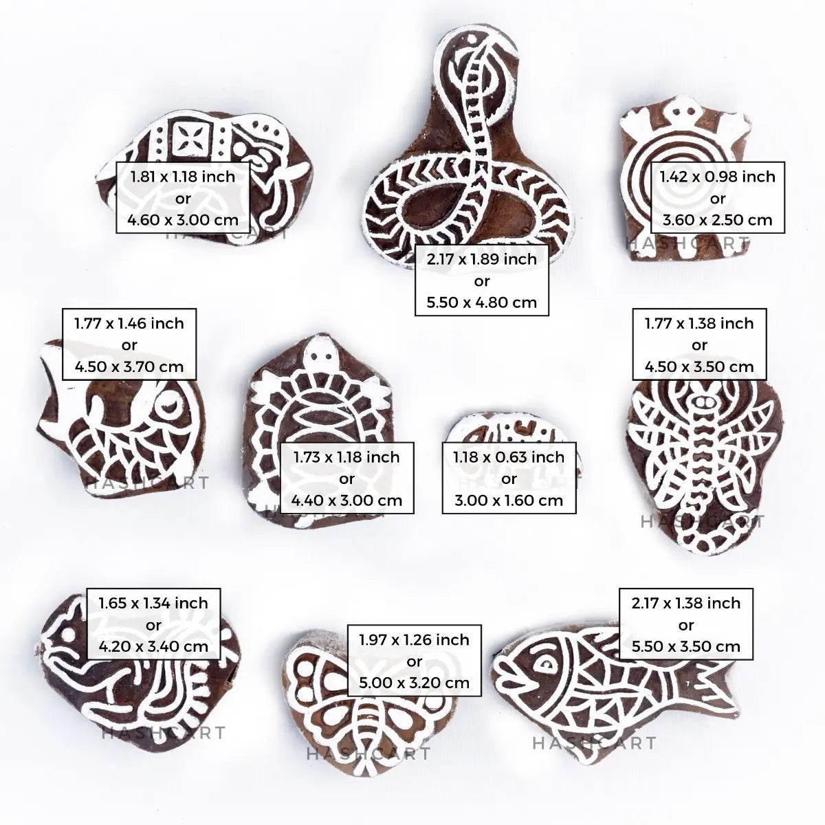 Water & Land Animals Wood Blocks