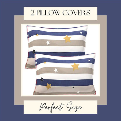 Starry Stripes Double Bed Bedsheet