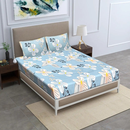 Riri Floral Printed Fitted Bedsheet