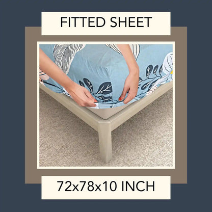 Riri Floral Printed Fitted Bedsheet