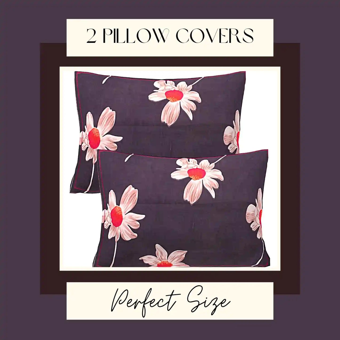 White Sunflower Double Bed Bedsheet