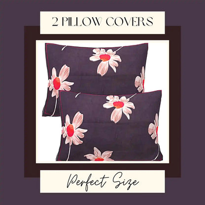 White Sunflower Double Bed Bedsheet