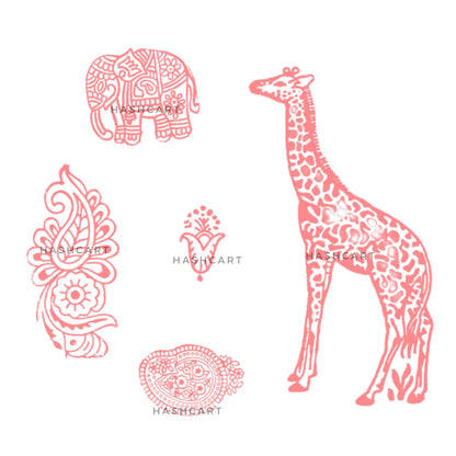Giraffe & Elephant Wood Blocks