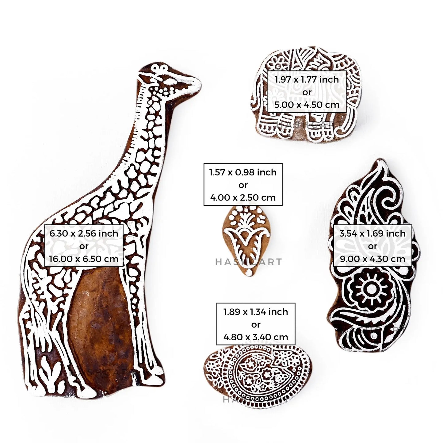 Giraffe & Elephant Wood Blocks