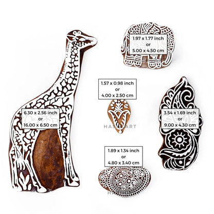 Giraffe & Elephant Wood Blocks