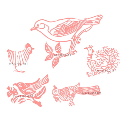 Birds Printing Blocks