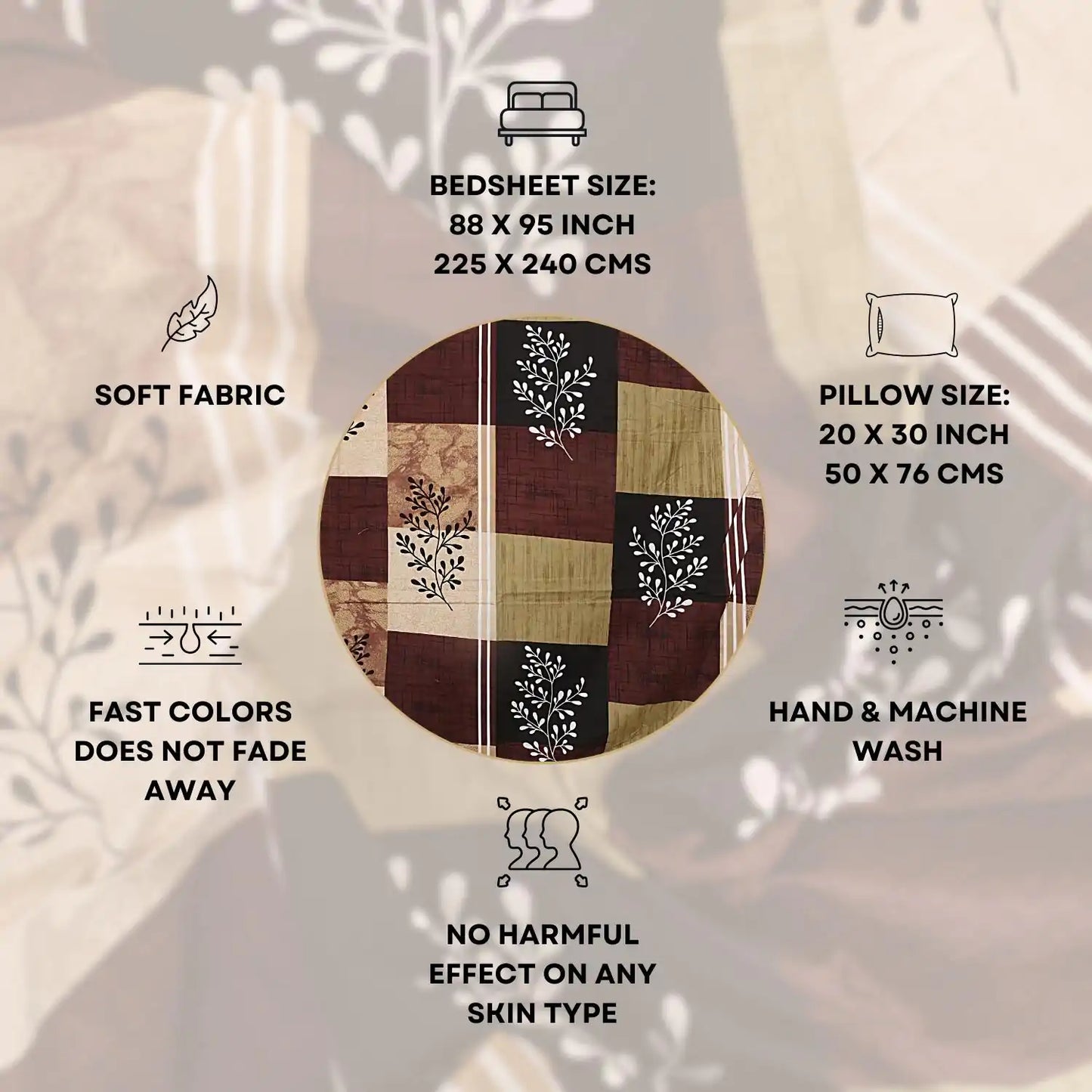 Imperial Blooms Queen Bed Bedsheet