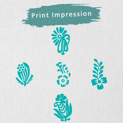 Tiny Floral Wooden Stamps