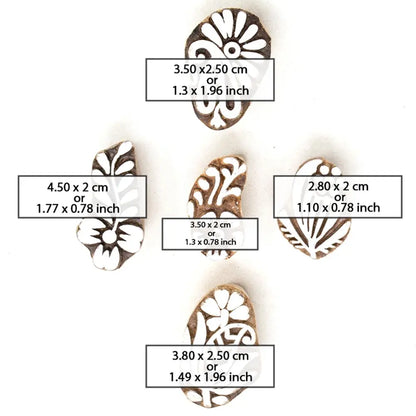 Tiny Floral Wooden Stamps