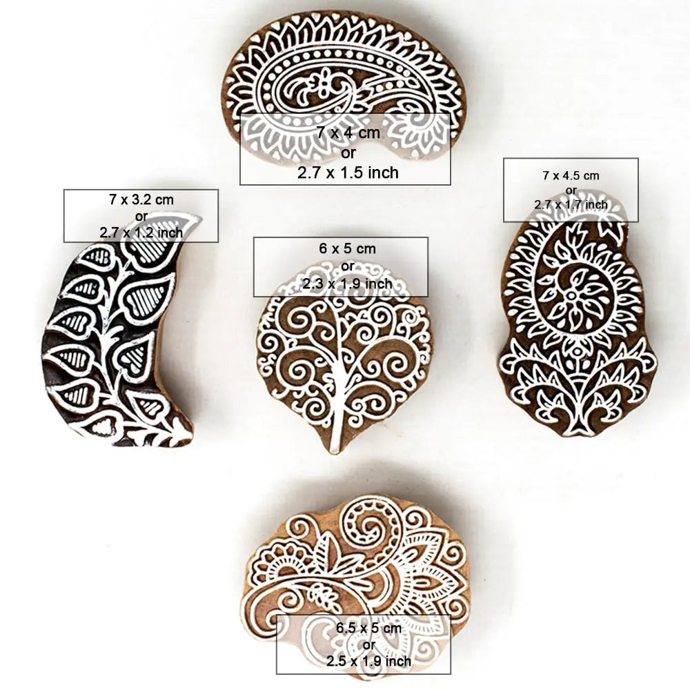 Mughal Boota Blocks Pack of 5