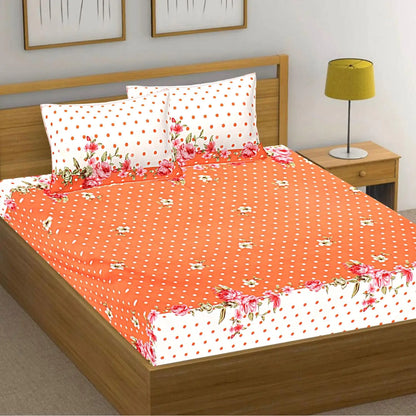 Zari Floral Double Bed Bedsheet