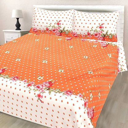 Zari Floral Double Bed Bedsheet