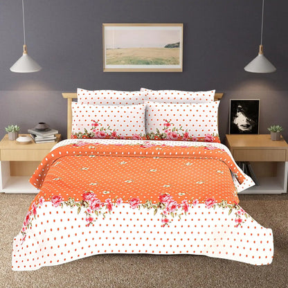 Zari Floral Double Bed Bedsheet