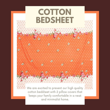 Zari Floral Double Bed Bedsheet