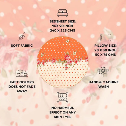 Zari Floral Double Bed Bedsheet