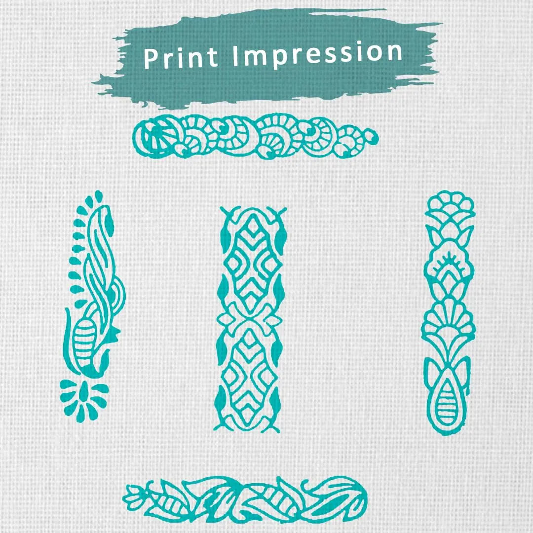 Borders Pattern Set of 5 Blocks