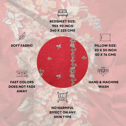Floral Parade Double Bed Bedsheet