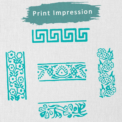 Border Printing Wooden Stamps
