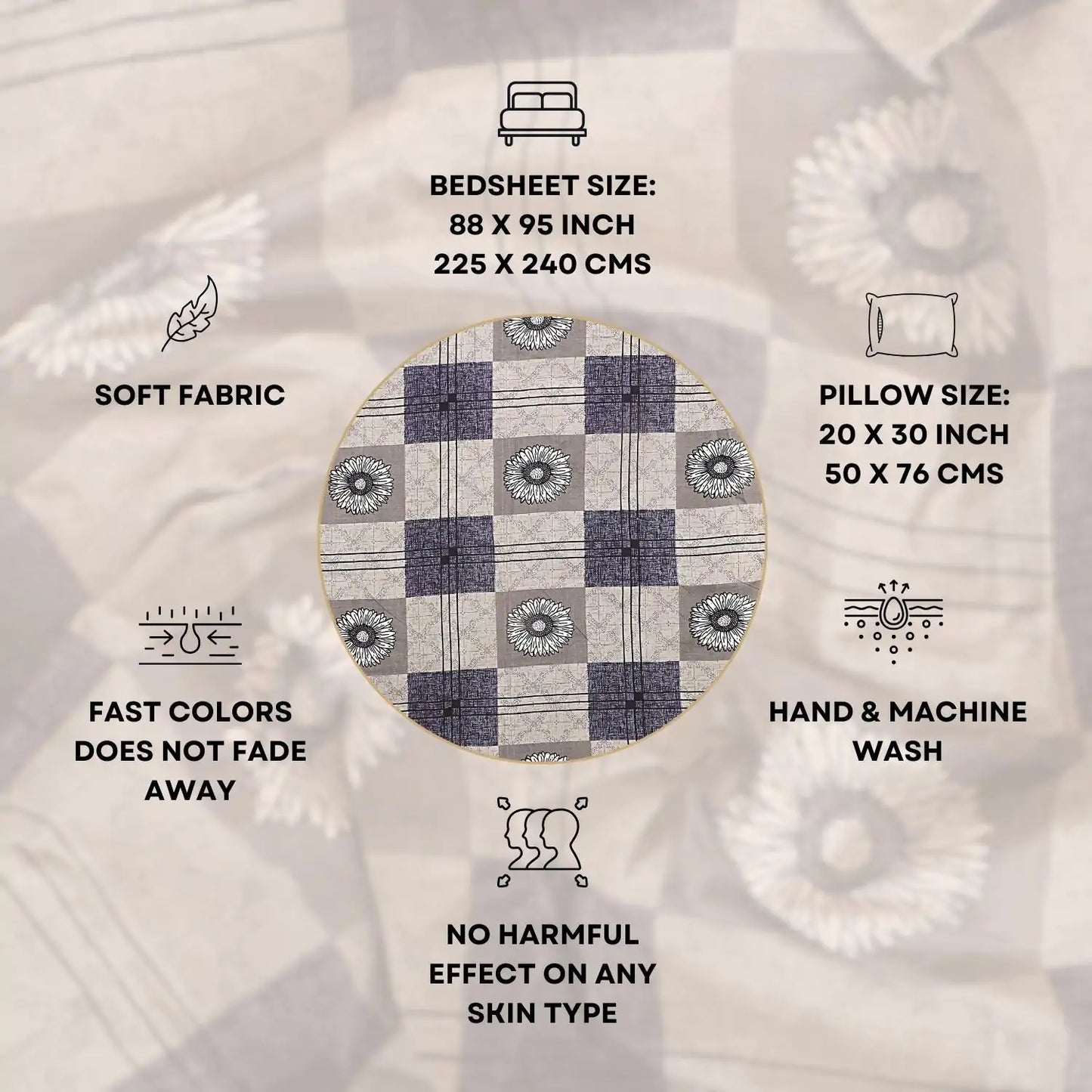 Jaali Dream Double Bed Bedsheet