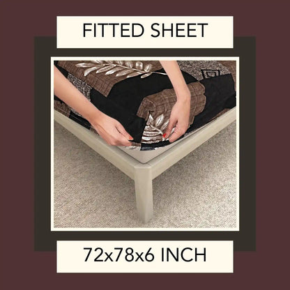 Floral Dusk Glace Cotton Elastic Bedsheet