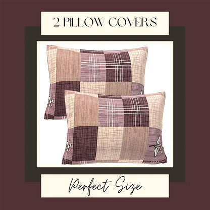 Striped Checks Double Bed Bedsheet