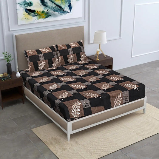 Floral Dusk Glace Cotton Elastic Bedsheet
